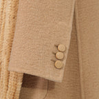 FENDI フェンディ / 2021AW 極美品  キャメルヘア ダブル ブレスト ロングコート / ミンクファー ストール / FF8155 A8GR / size 38 (M) CAMEL