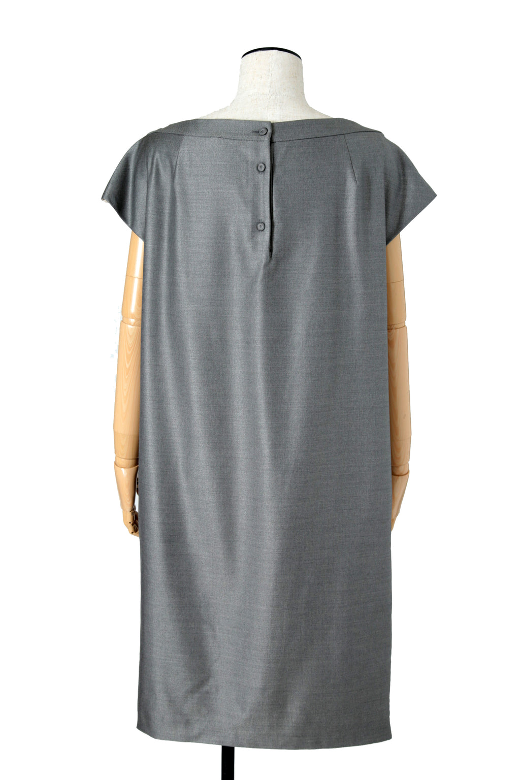 フェンディ FENDI / ミンク付き ウールシルク ワンピース / FD6463 ZN1 / size 38 (M) GRAY / レディース