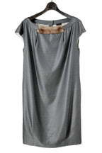 フェンディ FENDI / ミンク付き ウールシルク ワンピース / FD6463 ZN1 / size 38 (M) GRAY / レディース