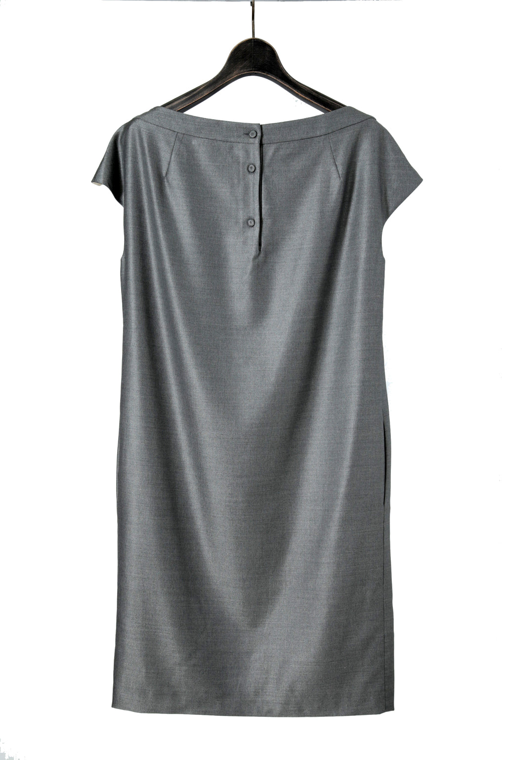 フェンディ FENDI / ミンク付き ウールシルク ワンピース / FD6463 ZN1 / size 38 (M) GRAY / レディース