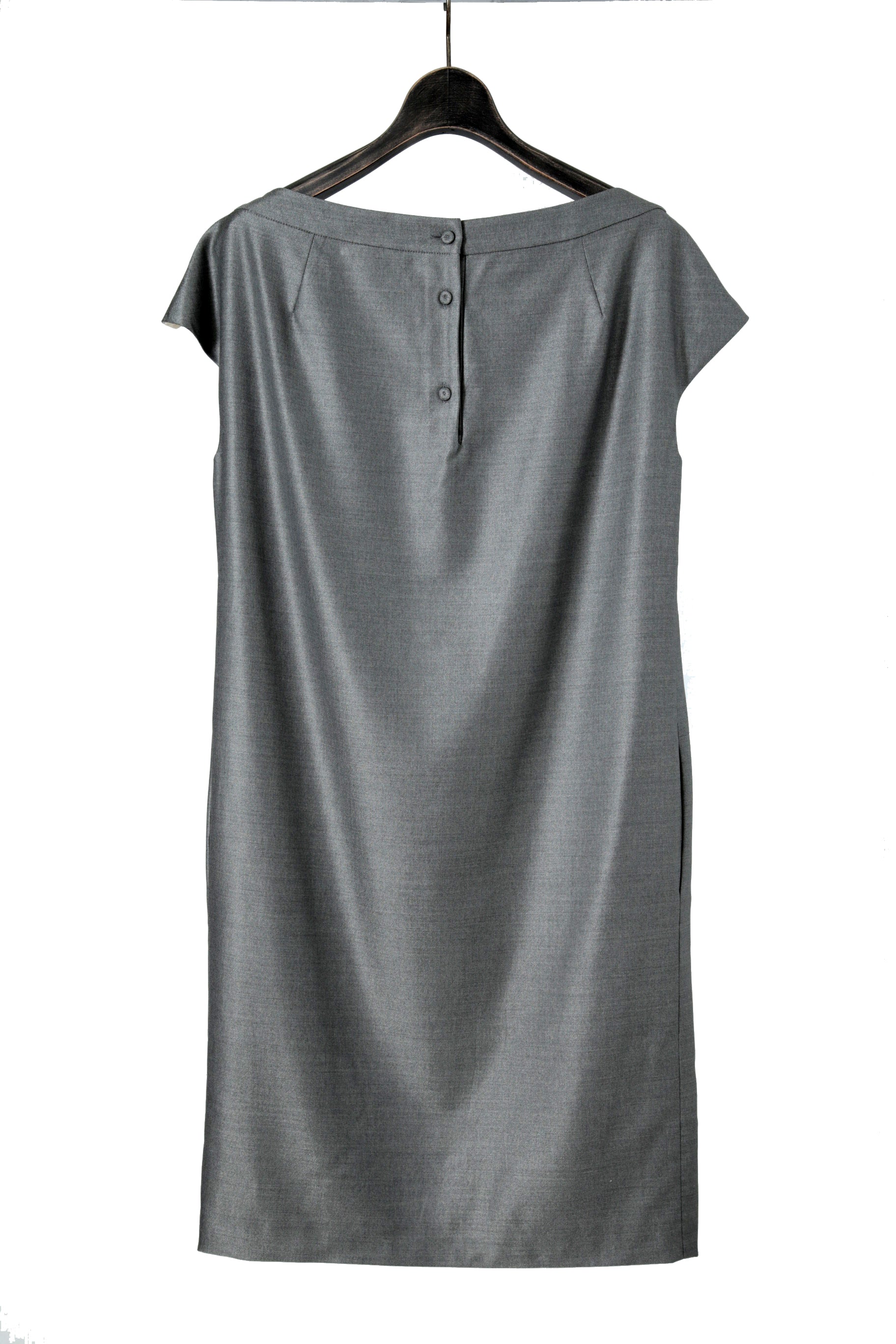 フェンディ FENDI / ミンク付き ウールシルク ワンピース / FD6463 ZN1 / size 38 (M) GRAY / レディース