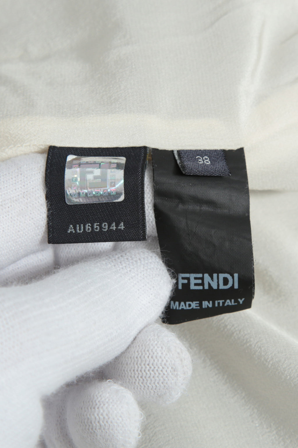 フェンディ FENDI / ミンク付き ウールシルク ワンピース / FD6463 ZN1 / size 38 (M) GRAY / レディース