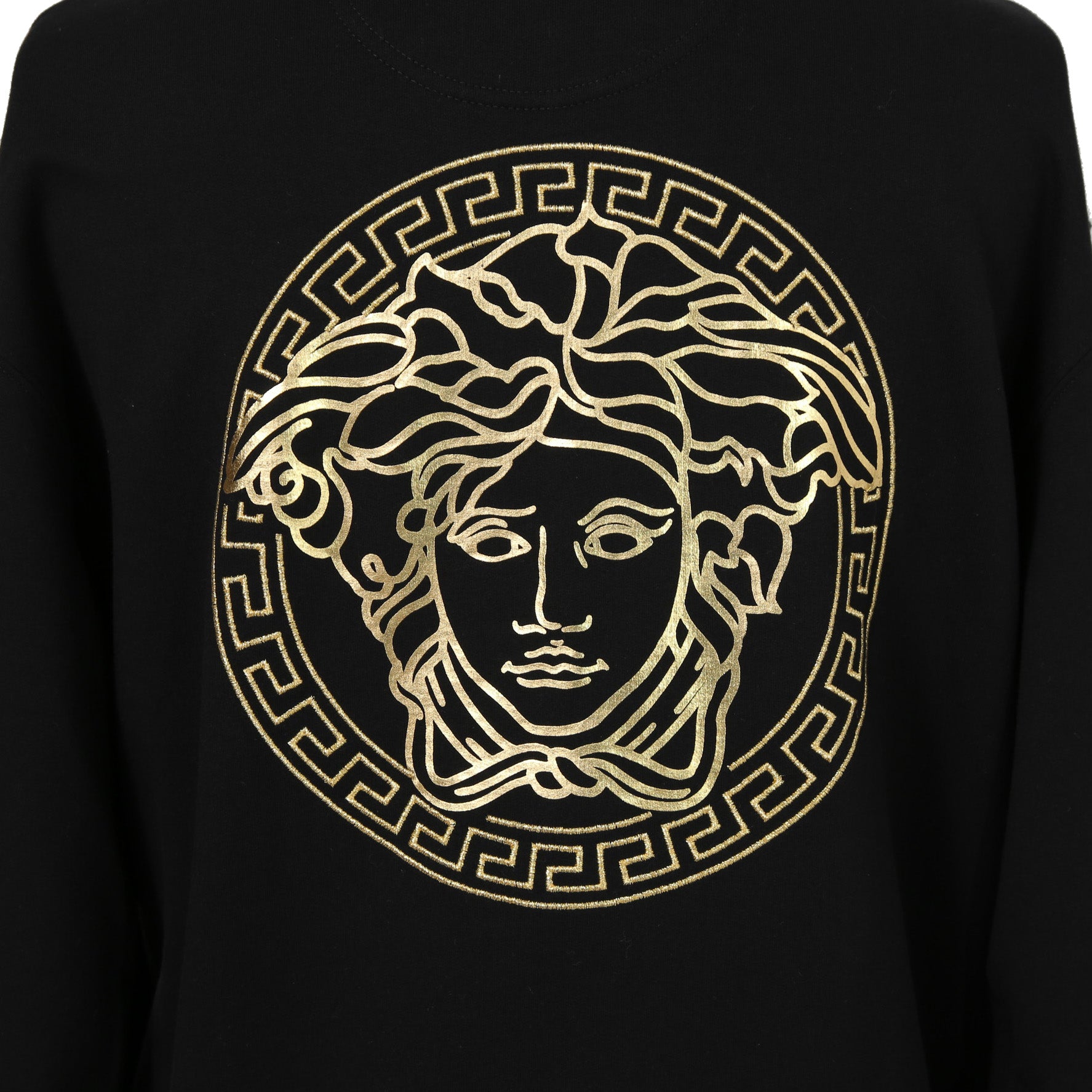FENDACE フェンダーチェ / フェンディ ヴェルサーチ コラボ / 22SS 極美品 メデューサ ロゴ刺繍 プルオーバー パーカー / FS7906-AK6H / size XXS (BLACK)