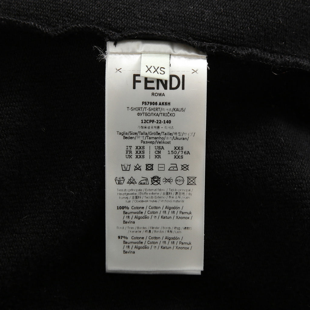 FENDACE フェンダーチェ / フェンディ ヴェルサーチ コラボ / 22SS 極美品 メデューサ ロゴ刺繍 プルオーバー パーカー / FS7906-AK6H / size XXS (BLACK)