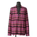 RICK OWENS リック オウエンス / 23SS EDFU / LARRY FOGPOCKET SHIRT / CHECK / RU01C4287-CPJP2 / size 48 (PINK)