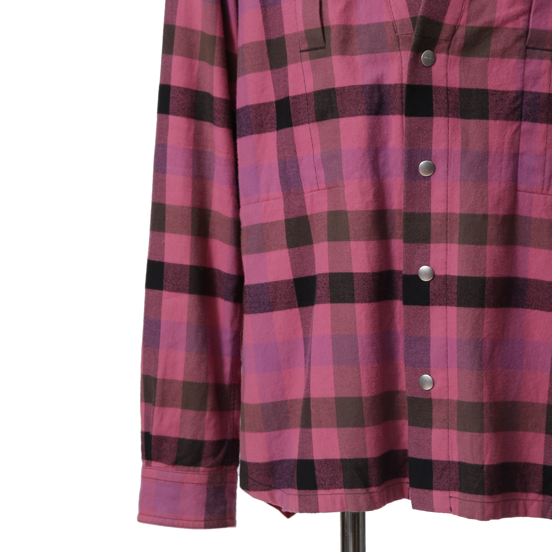 RICK OWENS リック オウエンス / 23SS EDFU / LARRY FOGPOCKET SHIRT / CHECK / RU01C4287-CPJP2 / size 48 (PINK)