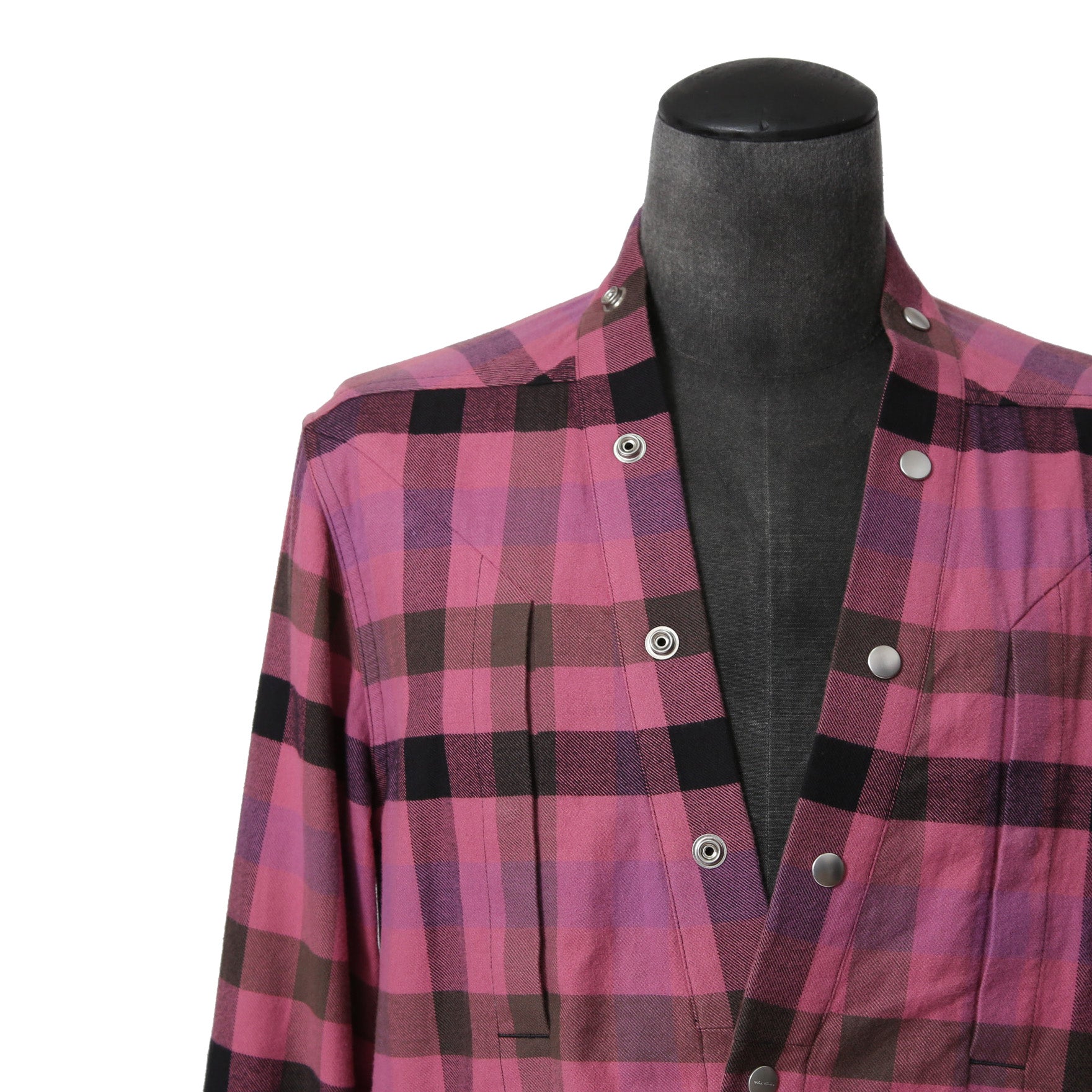 RICK OWENS リック オウエンス / 23SS EDFU / LARRY FOGPOCKET SHIRT / CHECK / RU01C4287-CPJP2 / size 48 (PINK)