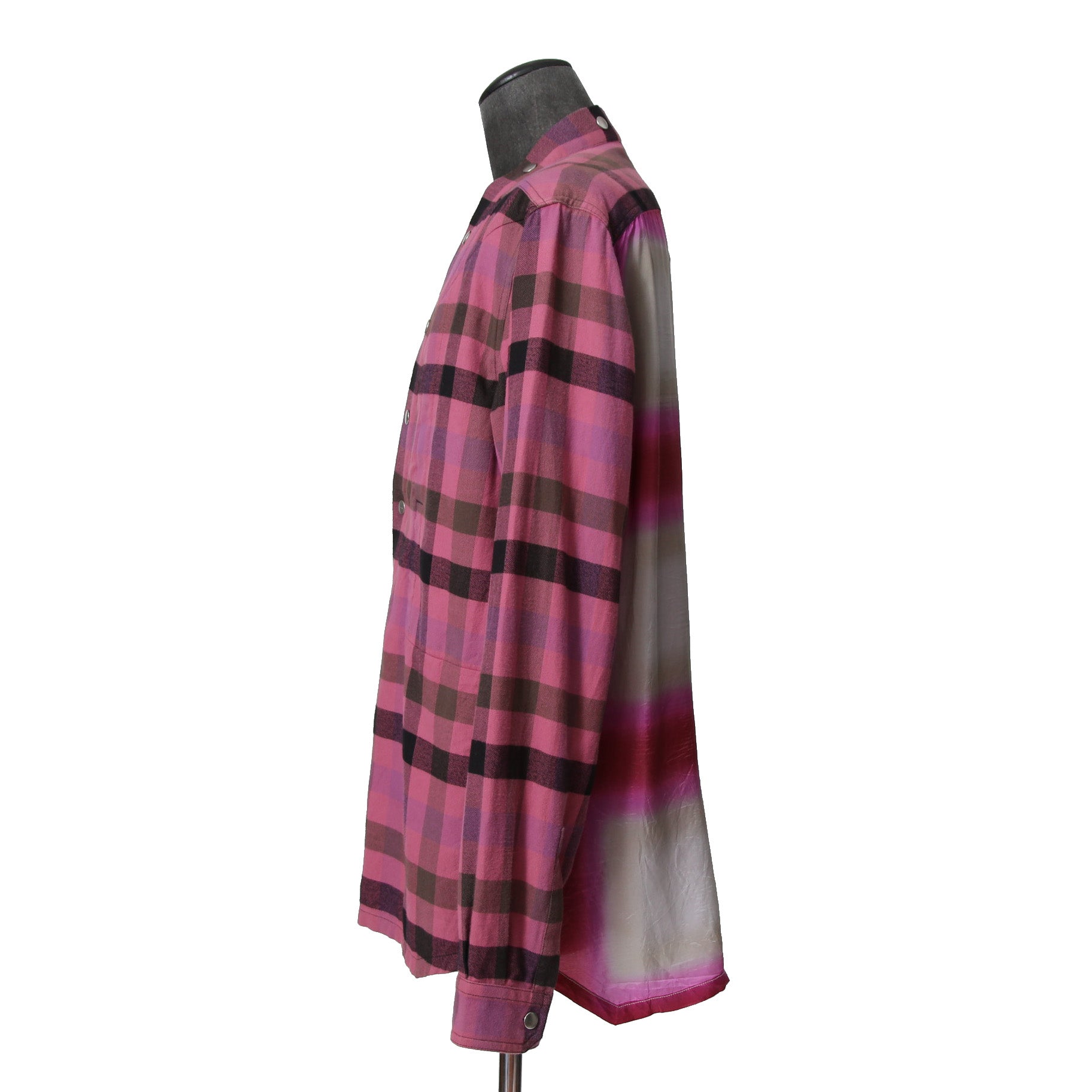 RICK OWENS リック オウエンス / 23SS EDFU / LARRY FOGPOCKET SHIRT / CHECK / RU01C4287-CPJP2 / size 48 (PINK)