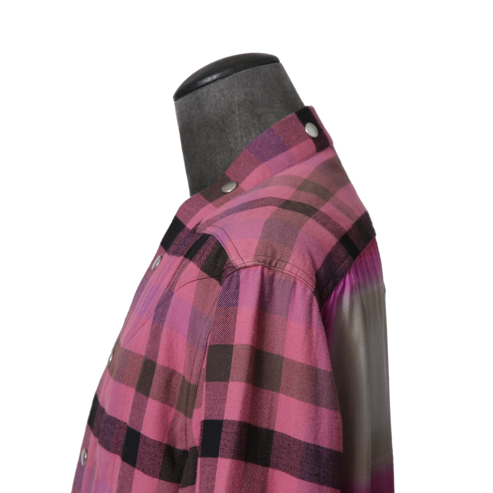 RICK OWENS リック オウエンス / 23SS EDFU / LARRY FOGPOCKET SHIRT / CHECK / RU01C4287-CPJP2 / size 48 (PINK)