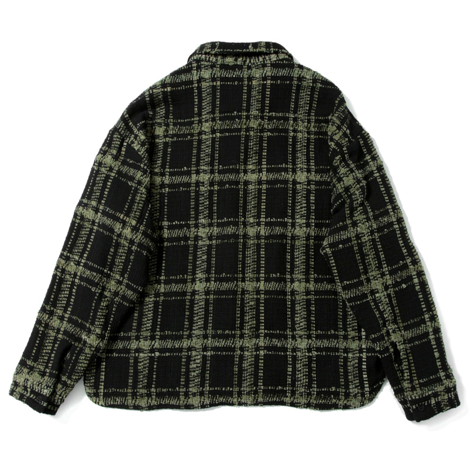 新品 READYMADE レディメイド / 23AW CHECK TWEED SHIRT / size 2 (BLACK / KHAKI) 国内正規品 ツイード シャツ ジャケット