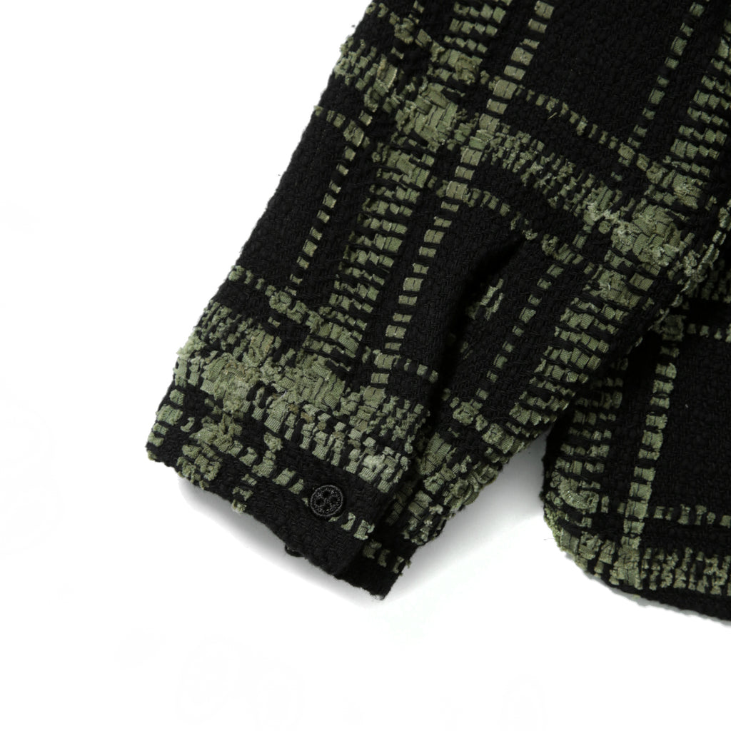 新品 READYMADE レディメイド / 23AW CHECK TWEED SHIRT / size 2 (BLACK / KHAKI) 国内正規品 ツイード シャツ ジャケット