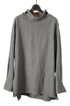極美品 sus-sous シュスー / ウール/リネン/ カシミア ヘリンボーン スリーピング スモック / size 9 (GRAY)