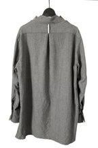 極美品 sus-sous シュスー / ウール/リネン/ カシミア ヘリンボーン スリーピング スモック / size 9 (GRAY)