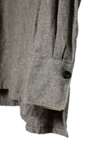 極美品 sus-sous シュスー / ウール/リネン/ カシミア ヘリンボーン スリーピング スモック / size 9 (GRAY)