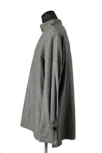 極美品 sus-sous シュスー / ウール/リネン/ カシミア ヘリンボーン スリーピング スモック / size 9 (GRAY)