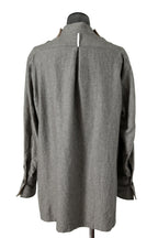 極美品 sus-sous シュスー / ウール/リネン/ カシミア ヘリンボーン スリーピング スモック / size 9 (GRAY)