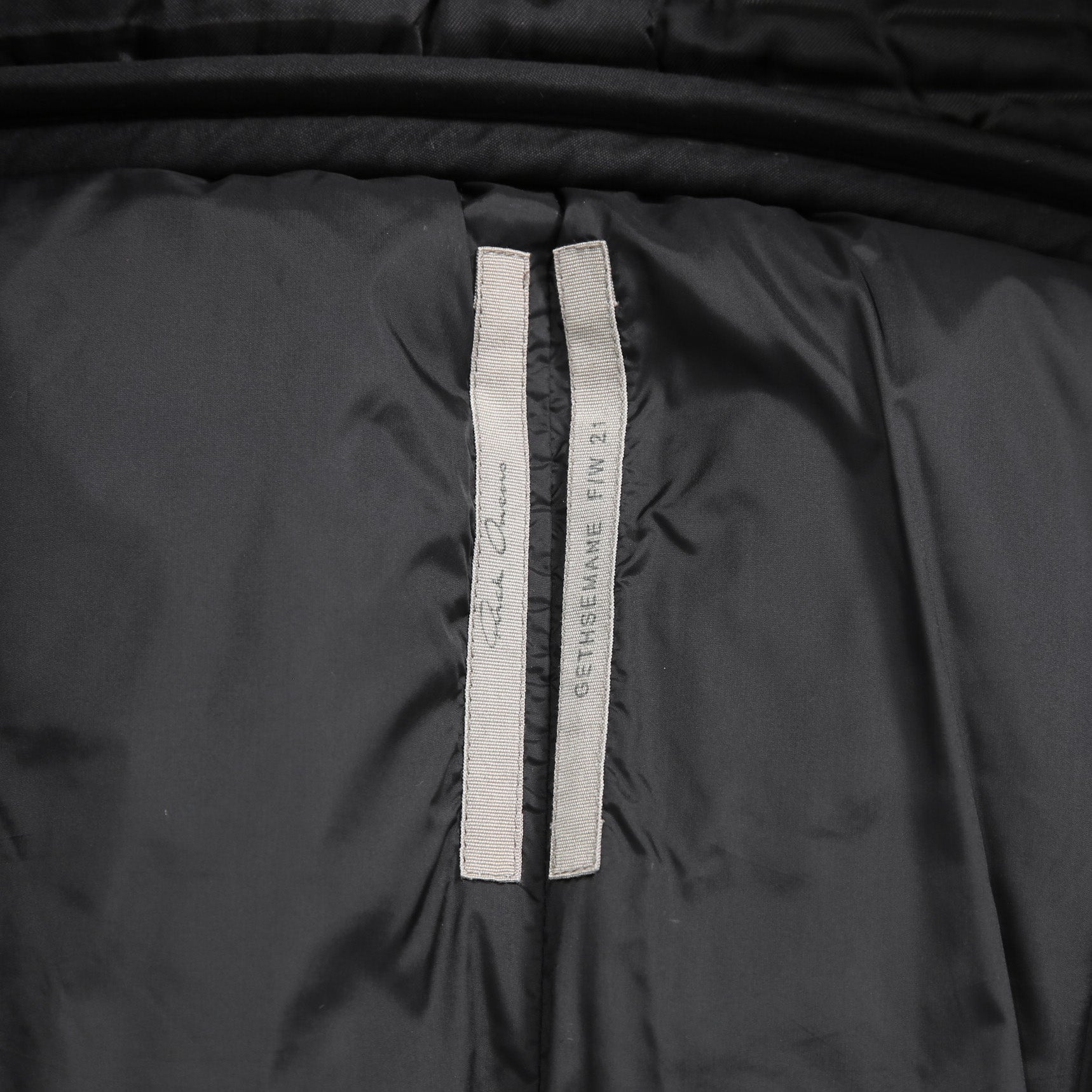 RICK OWENS リックオウエンス / 21FW GETHSEMANE / Girdered Bomber Down Jacket ガードァ ボンバー ダウン ジャケット / RO02A7785-NBNZD5 / size 40 (BLACK) ユニセックス