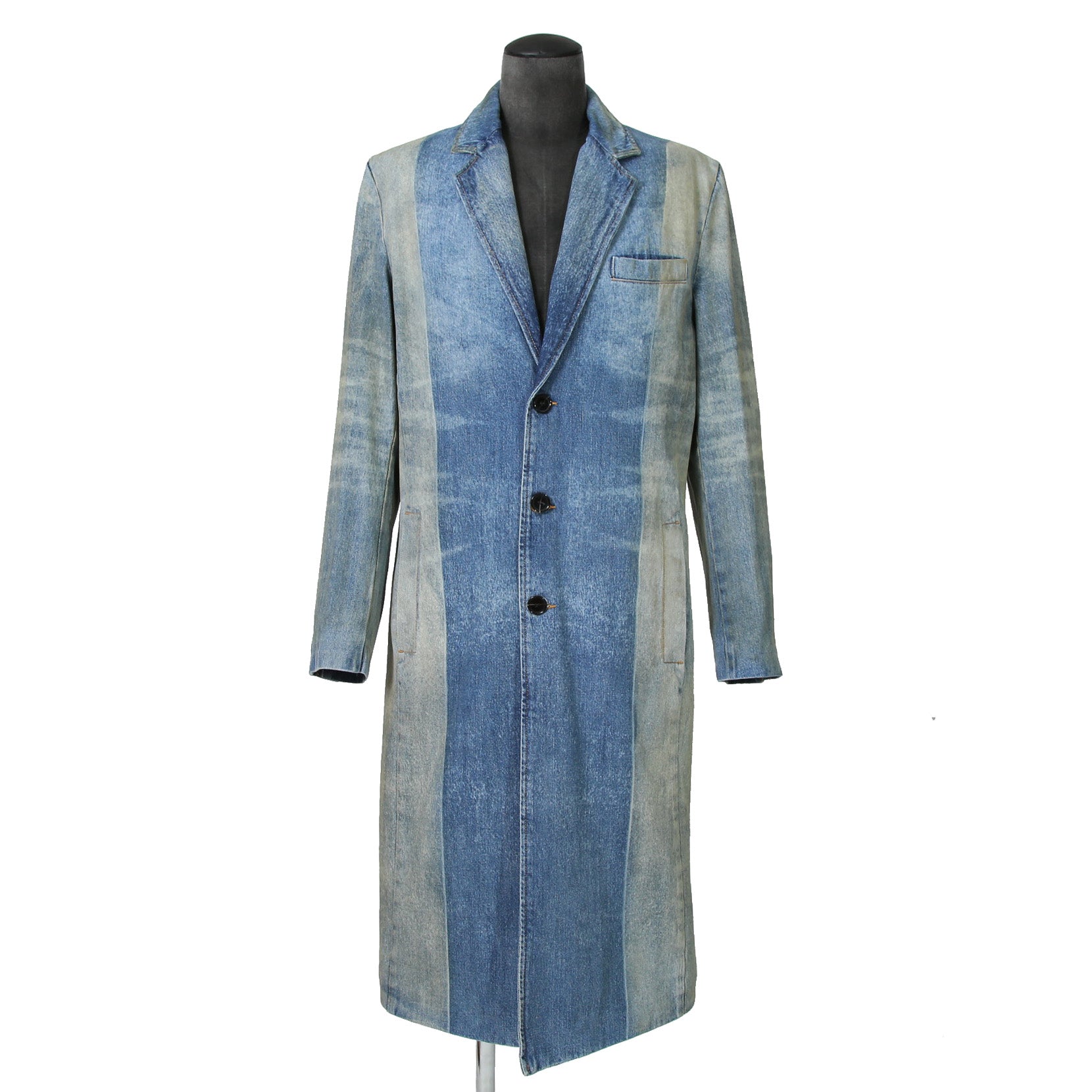 DIESEL ディーゼル / 24AW 美品 D-balzer-mid-fsf / デニム ロング チェスター コート / size S (INDIGO)