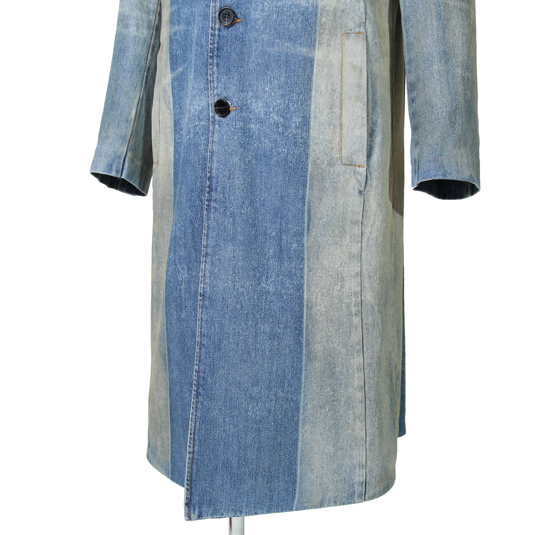 DIESEL ディーゼル / 24AW 美品 D-balzer-mid-fsf / デニム ロング チェスター コート / size S (INDIGO)