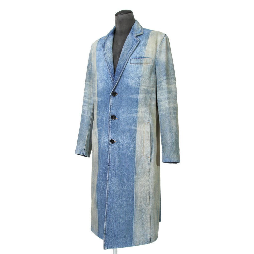 DIESEL ディーゼル / 24AW 美品 D-balzer-mid-fsf / デニム ロング チェスター コート / size S (INDIGO)