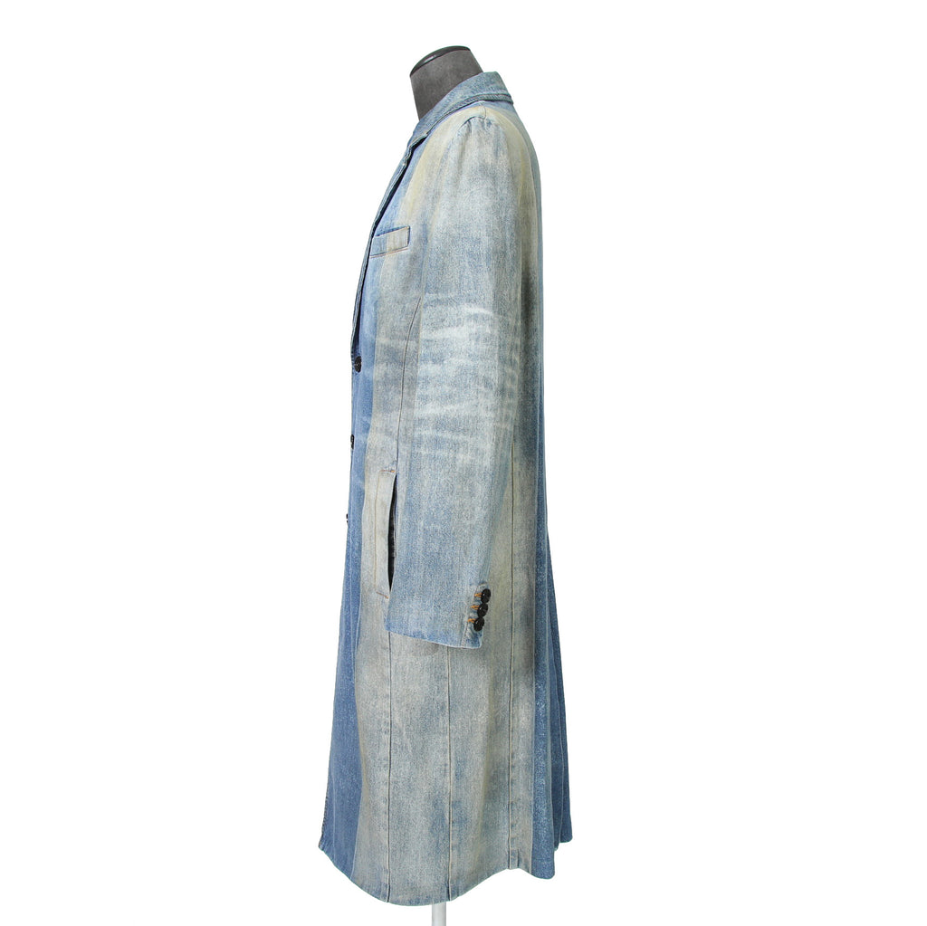 DIESEL ディーゼル / 24AW 美品 D-balzer-mid-fsf / デニム ロング チェスター コート / size S (INDIGO)