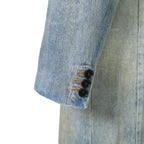 DIESEL ディーゼル / 24AW 美品 D-balzer-mid-fsf / デニム ロング チェスター コート / size S (INDIGO)