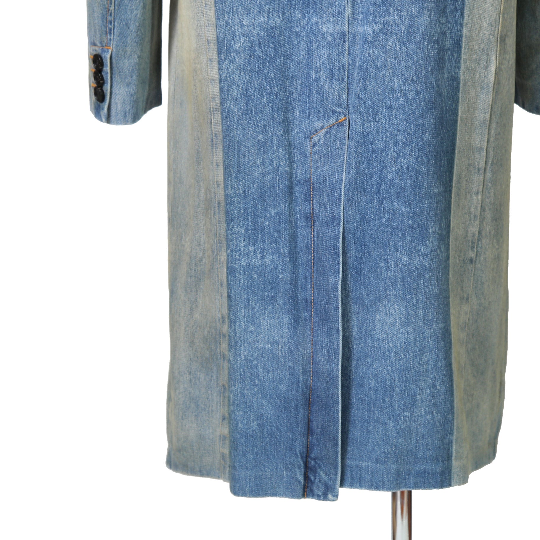 DIESEL ディーゼル / 24AW 美品 D-balzer-mid-fsf / デニム ロング チェスター コート / size S (INDIGO)