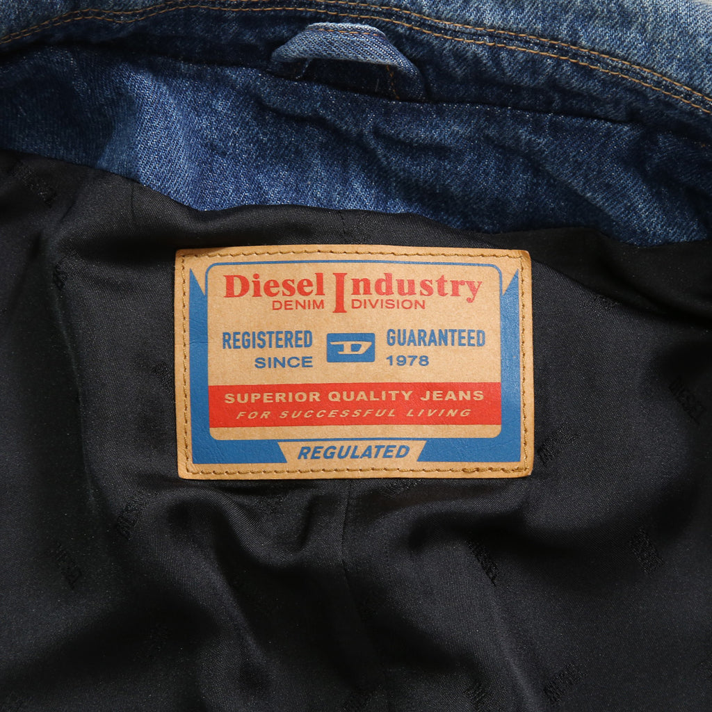 DIESEL ディーゼル / 24AW 美品 D-balzer-mid-fsf / デニム ロング チェスター コート / size S (INDIGO)