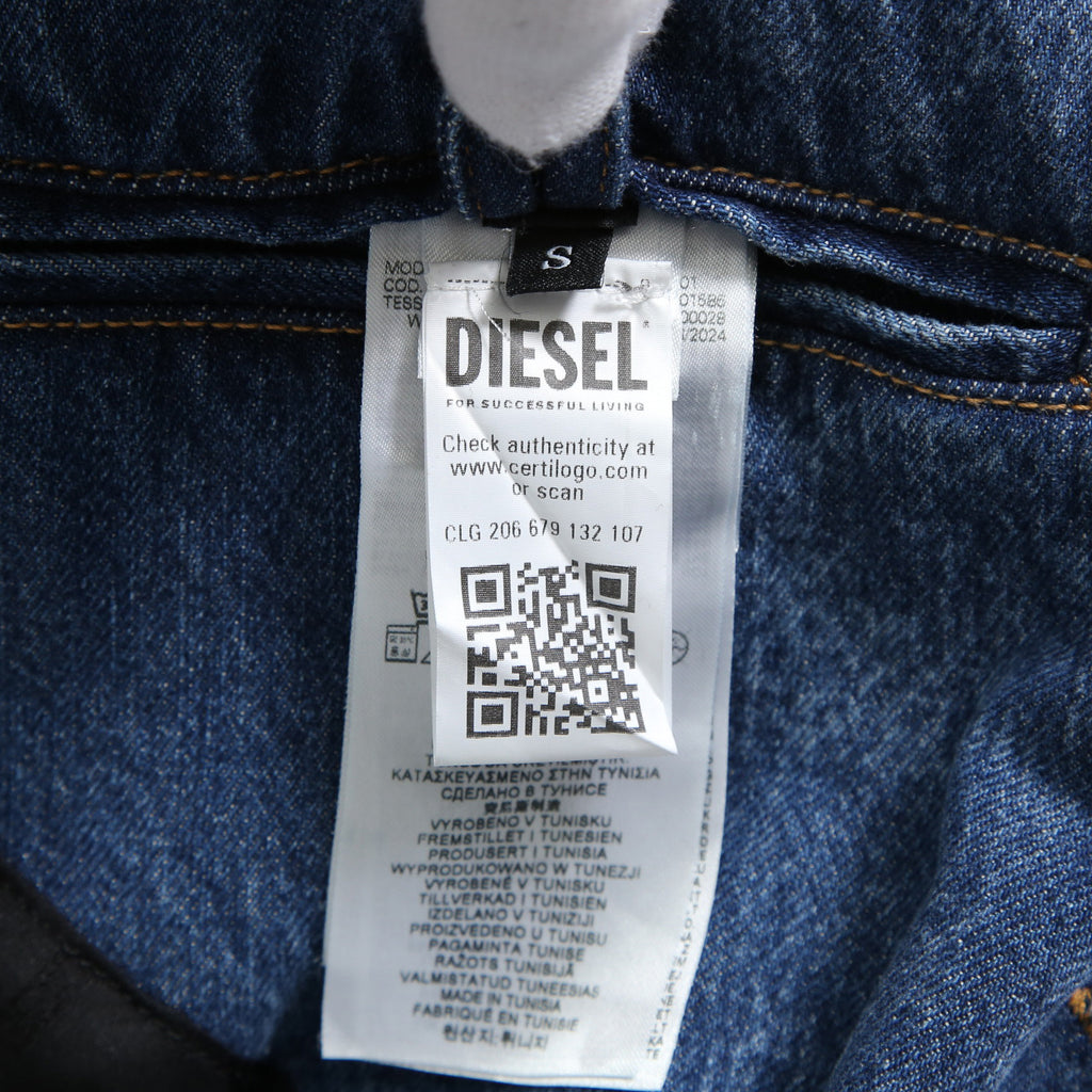 DIESEL ディーゼル / 24AW 美品 D-balzer-mid-fsf / デニム ロング チェスター コート / size S (INDIGO)