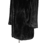 1piu1ugare3 ウノピウウノウグァーレトレ / 美品 24AW エコ ファー / ラップネック フーデッド コート / MRC137 / size 4 (BLACK)