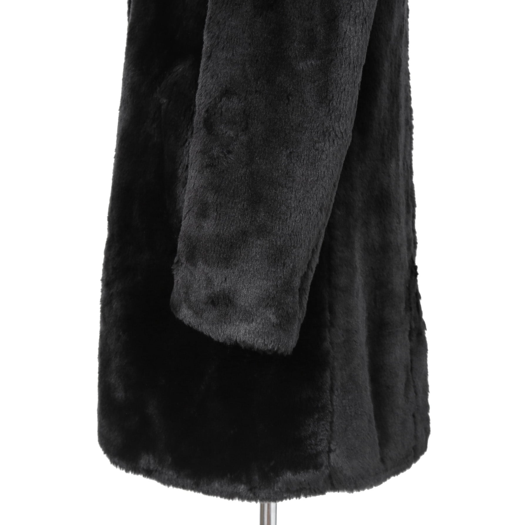 1piu1ugare3 ウノピウウノウグァーレトレ / 美品 24AW エコ ファー / ラップネック フーデッド コート / MRC137 / size 4 (BLACK)