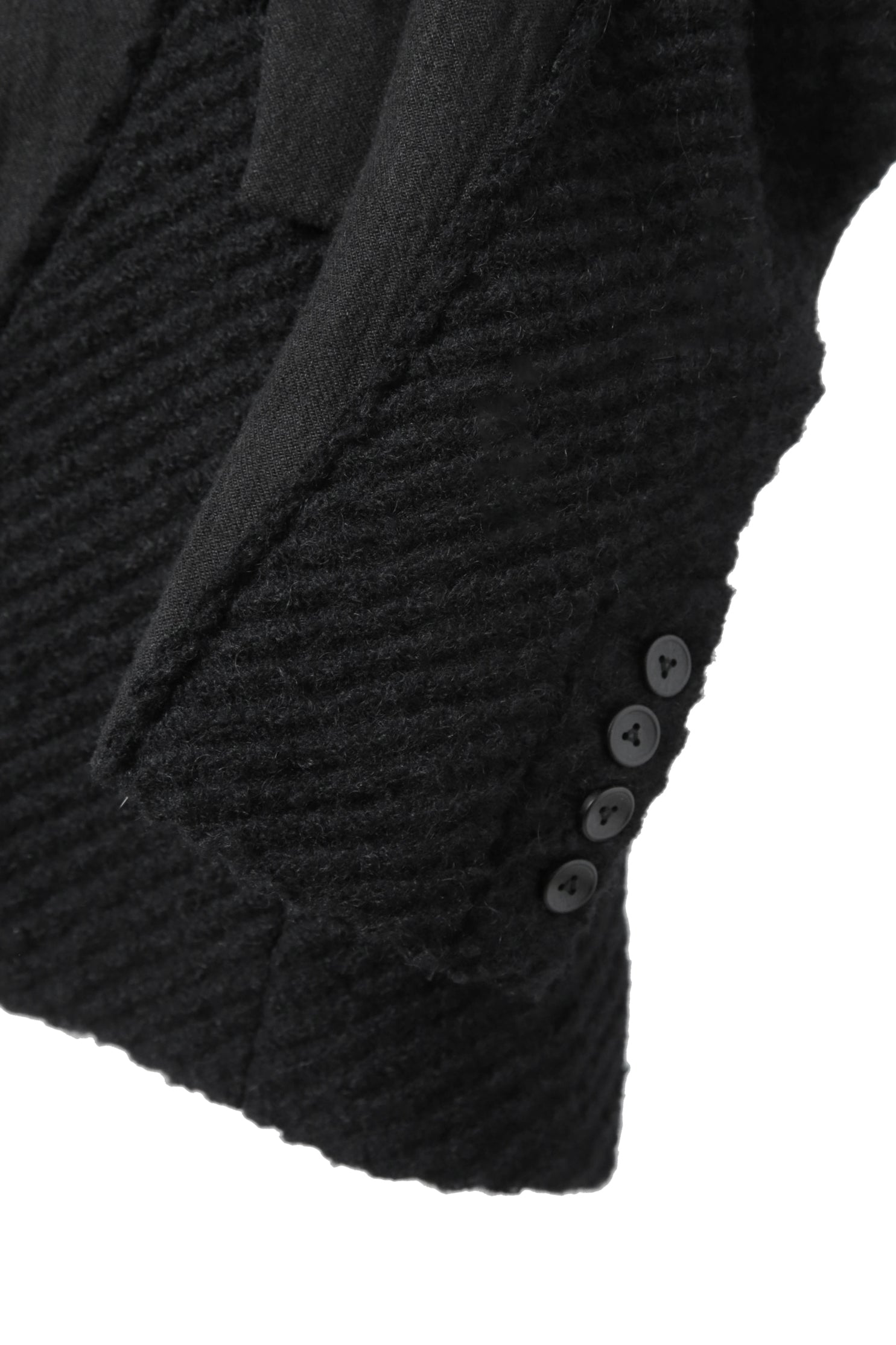 希少 新品 A.F ARTEFACT アーティファクト / リネンウール / ニット切替 オーバーサイズ ジャケット / size 1 (BLACK) ユニセックス