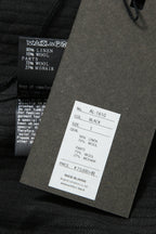 希少 新品 A.F ARTEFACT アーティファクト / リネンウール / ニット切替 オーバーサイズ ジャケット / size 1 (BLACK) ユニセックス