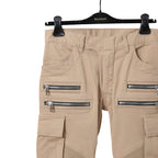 BALMAN バルマン / 蛇腹 バイカー スリム カーゴ パンツ / スキニー / size 29 (BEIGE)