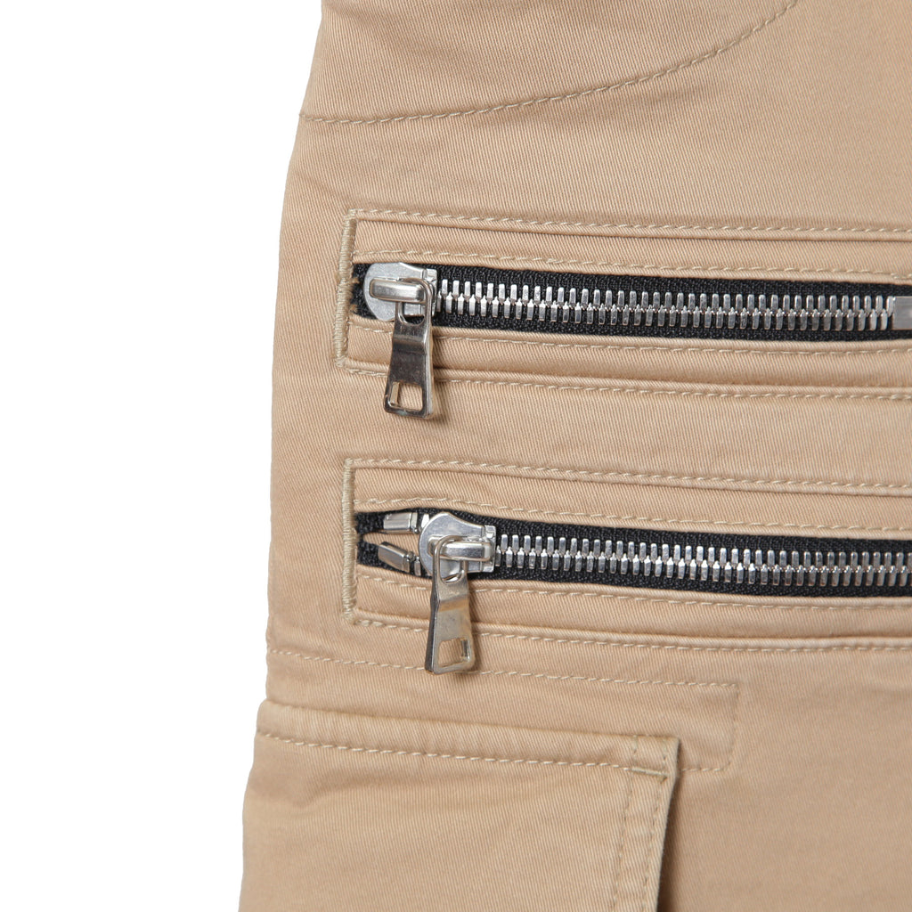 BALMAN バルマン / 蛇腹 バイカー スリム カーゴ パンツ / スキニー / size 29 (BEIGE)