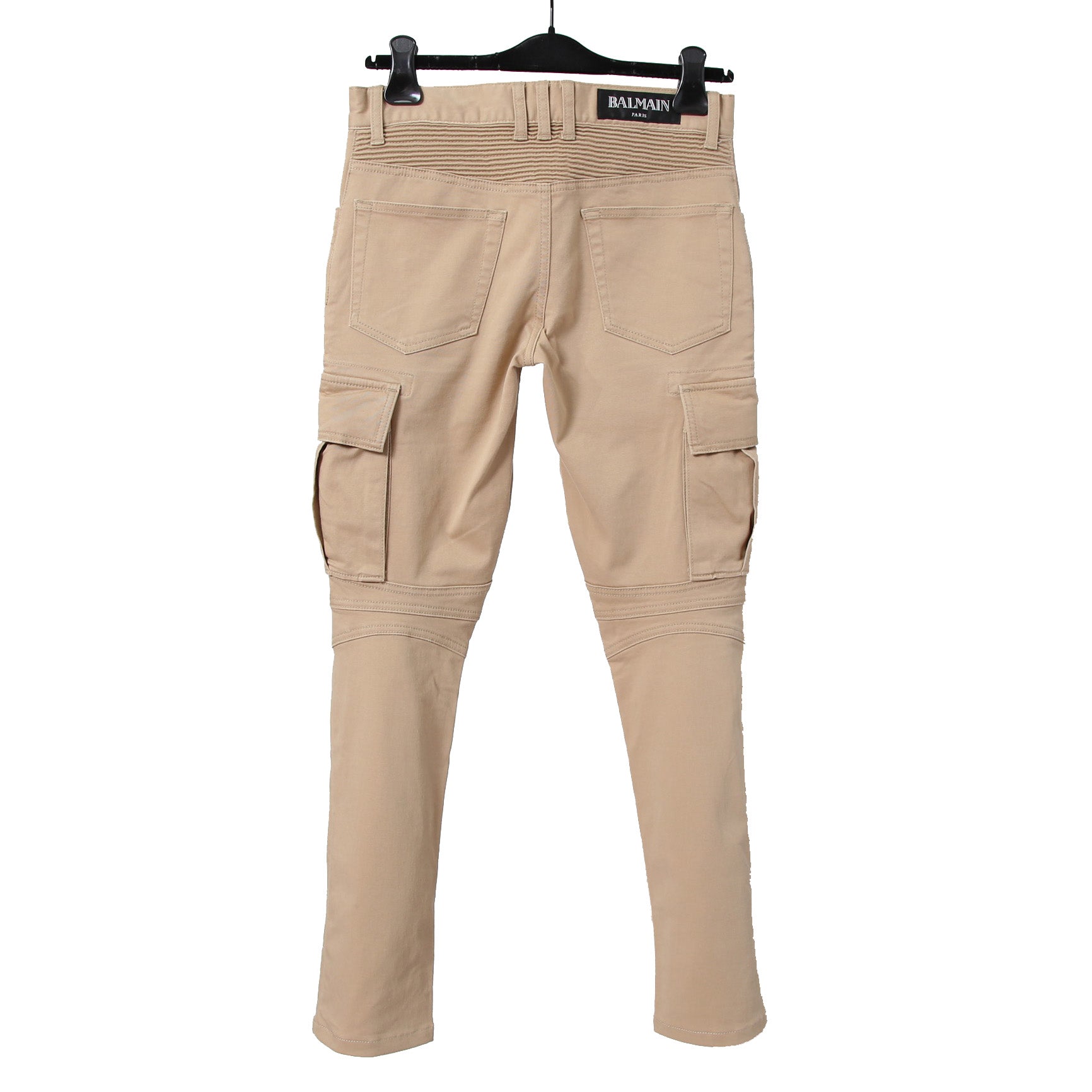 BALMAIN バルマン W5HT55TC710V 蛇腹 ダメージ加工 バイカー デニム