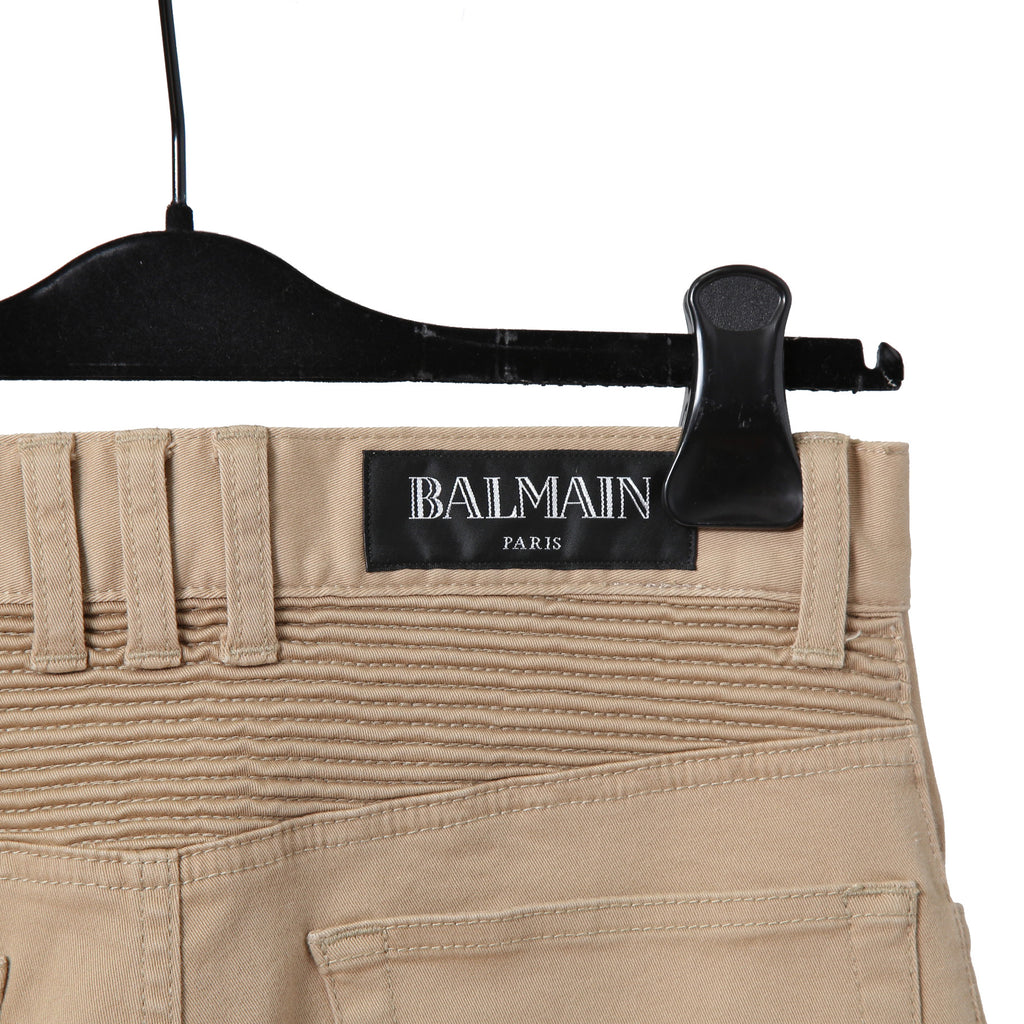 BALMAN バルマン / 蛇腹 バイカー スリム カーゴ パンツ / スキニー / size 29 (BEIGE)
