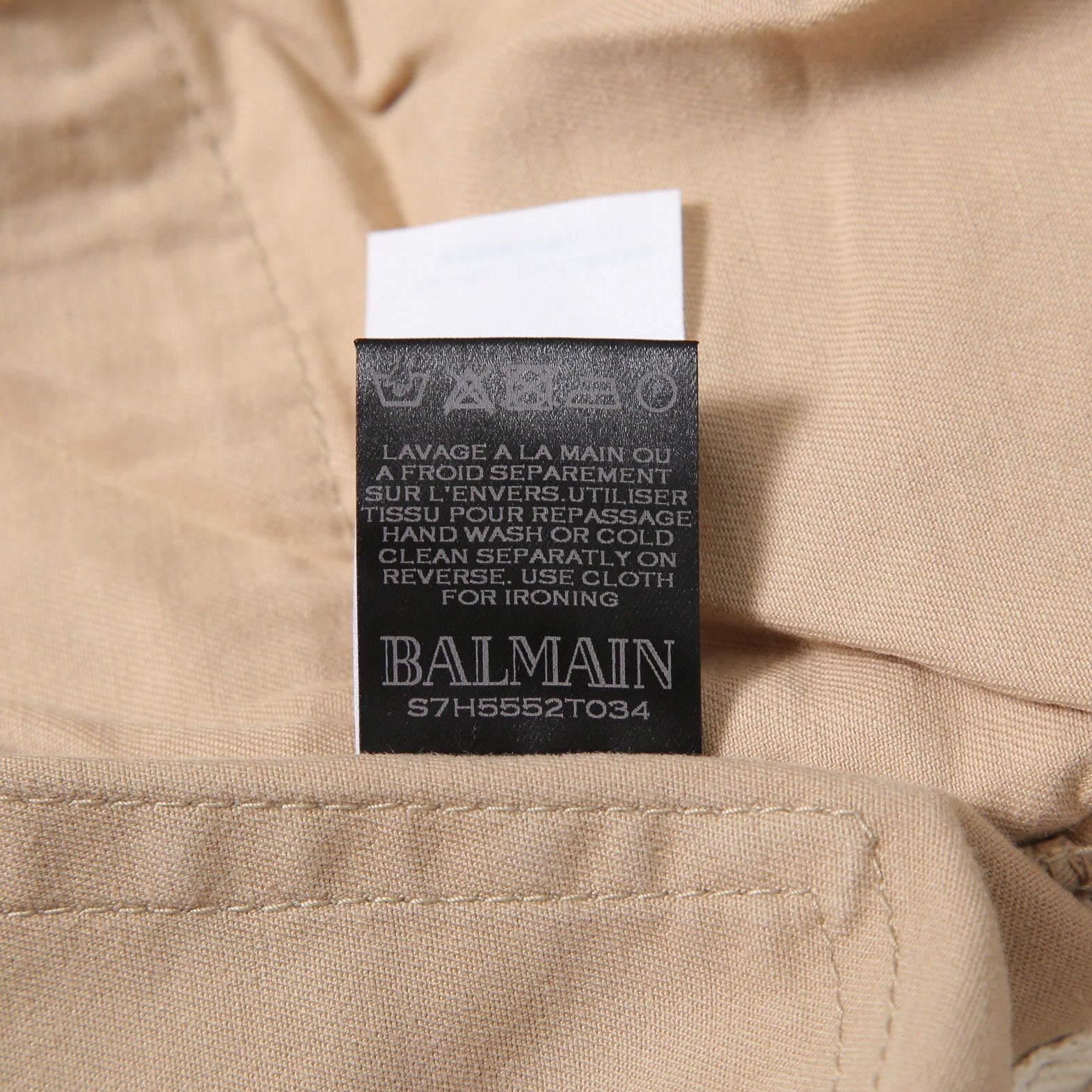 BALMAN バルマン / 蛇腹 バイカー スリム カーゴ パンツ / スキニー / size 29 (BEIGE)