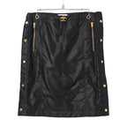 新品 CELINE セリーヌ / トリオンフ ゴールド 刻印ボタン /  裏キルティング スカート/ 2Z283020T / size 38 (M) BLACK