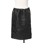 新品 CELINE セリーヌ / トリオンフ ゴールド 刻印ボタン /  裏キルティング スカート/ 2Z283020T / size 38 (M) BLACK