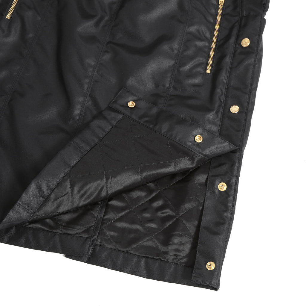 新品 CELINE セリーヌ / トリオンフ ゴールド 刻印ボタン /  裏キルティング スカート/ 2Z283020T / size 38 (M) BLACK