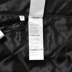 新品 CELINE セリーヌ / トリオンフ ゴールド 刻印ボタン /  裏キルティング スカート/ 2Z283020T / size 38 (M) BLACK