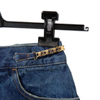 CELINE セリーヌ / 23SS エディスリマン期 / トリオンフ ゴールドチェーン デニム ミニスカート / size 27 (INDIGO) レディース