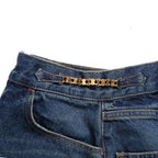 CELINE セリーヌ / 23SS エディスリマン期 / トリオンフ ゴールドチェーン デニム ミニスカート / size 27 (INDIGO) レディース