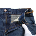 CELINE セリーヌ / 23SS エディスリマン期 / トリオンフ ゴールドチェーン デニム ミニスカート / size 27 (INDIGO) レディース