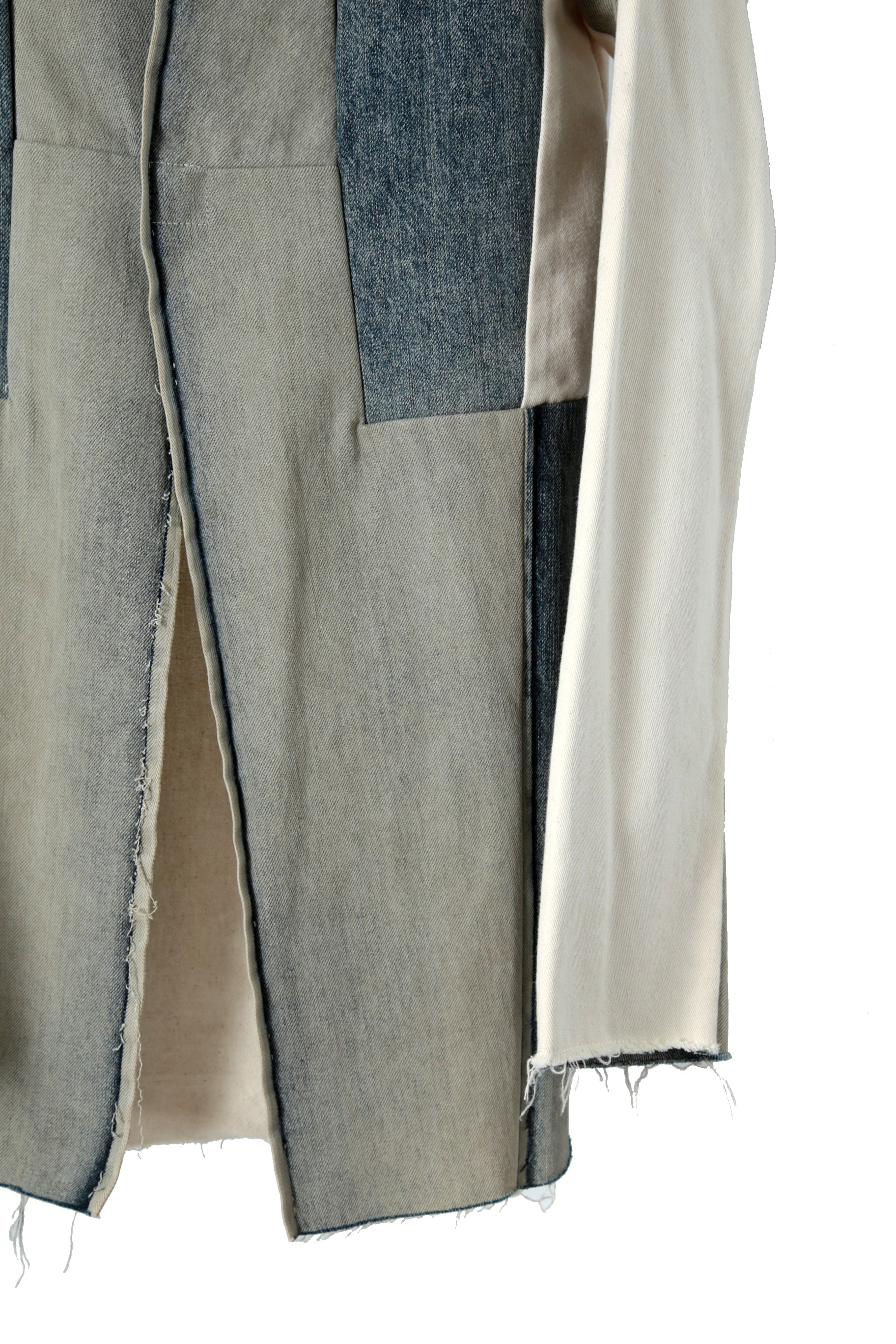 極美品 RICK OWENS / 22SS CAMICIA IN DENIM Larry Color Block Denim Jacket / RR01B1228-HUDEG / size 46 リックオウエンス