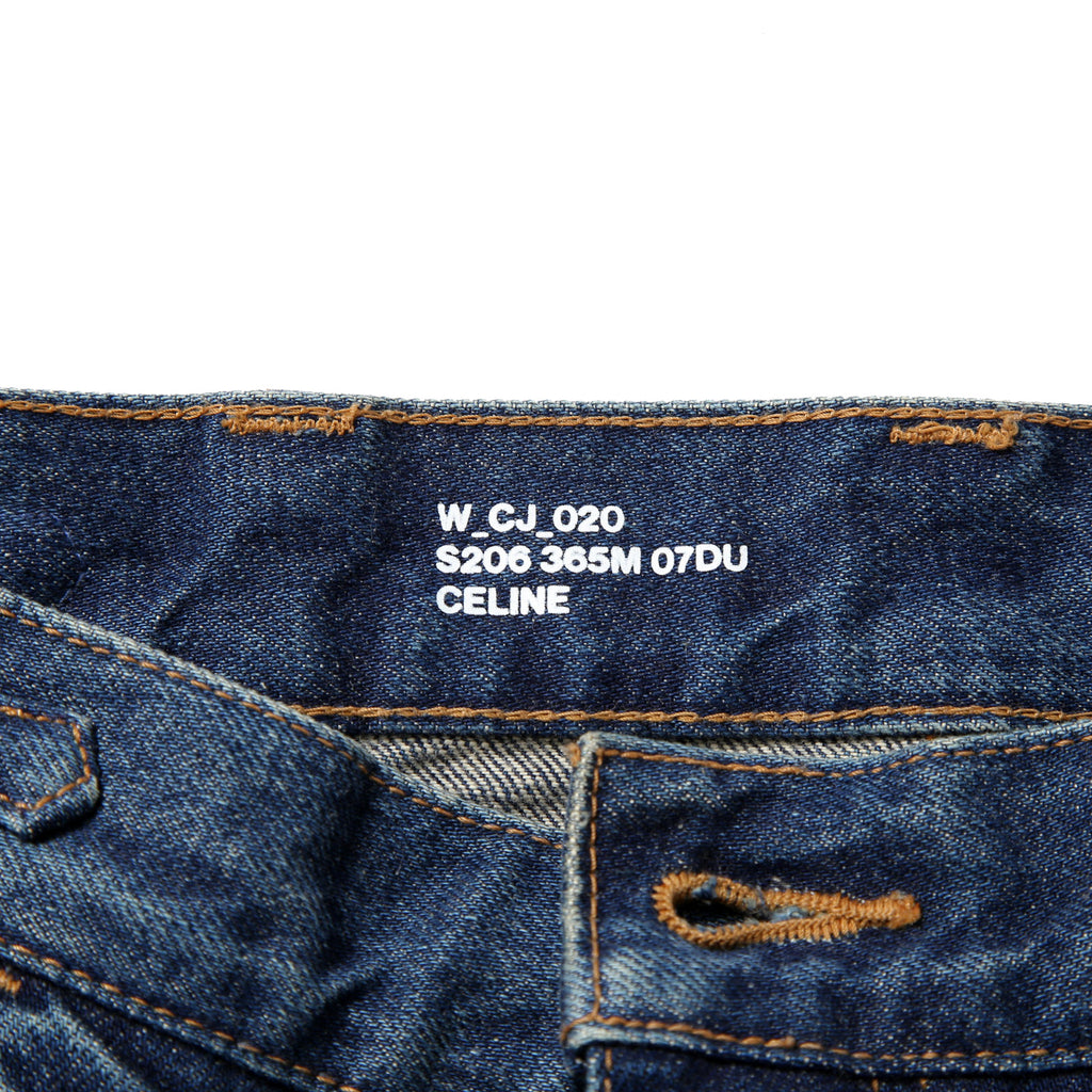 CELINE セリーヌ / 23SS エディスリマン期 / トリオンフ ゴールドチェーン デニム ミニスカート / size 27 (INDIGO) レディース