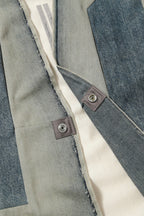 極美品 RICK OWENS / 22SS CAMICIA IN DENIM Larry Color Block Denim Jacket / RR01B1228-HUDEG / size 46 リックオウエンス