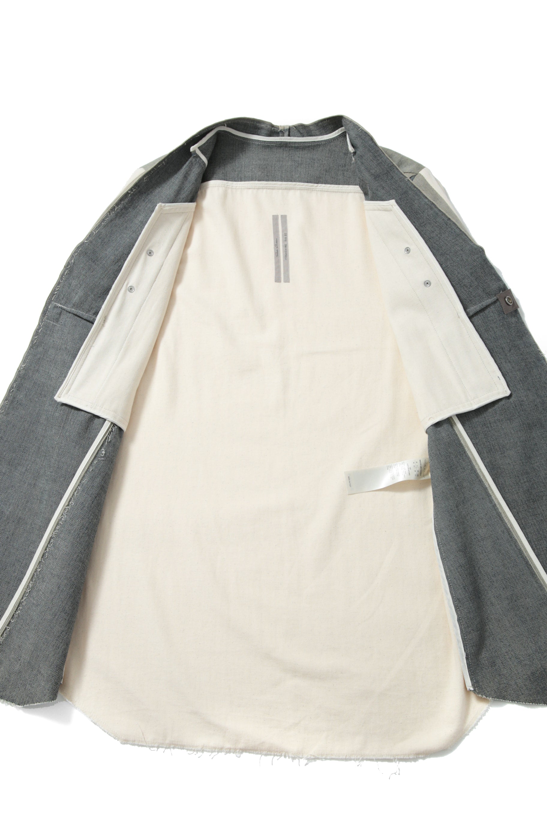 極美品 RICK OWENS / 22SS CAMICIA IN DENIM Larry Color Block Denim Jacket / RR01B1228-HUDEG / size 46 リックオウエンス