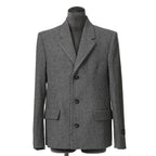 新品 MM6 メゾン マルジェラ / 23AW 袖タグ ウール メルトン ジャケット / SH0BN0016M35466860M / size 46 (GRAY)